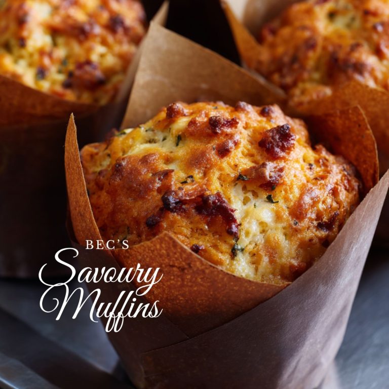 close up of the texture of roast pumpkin and chorizo muffins to show how the recipe turns out